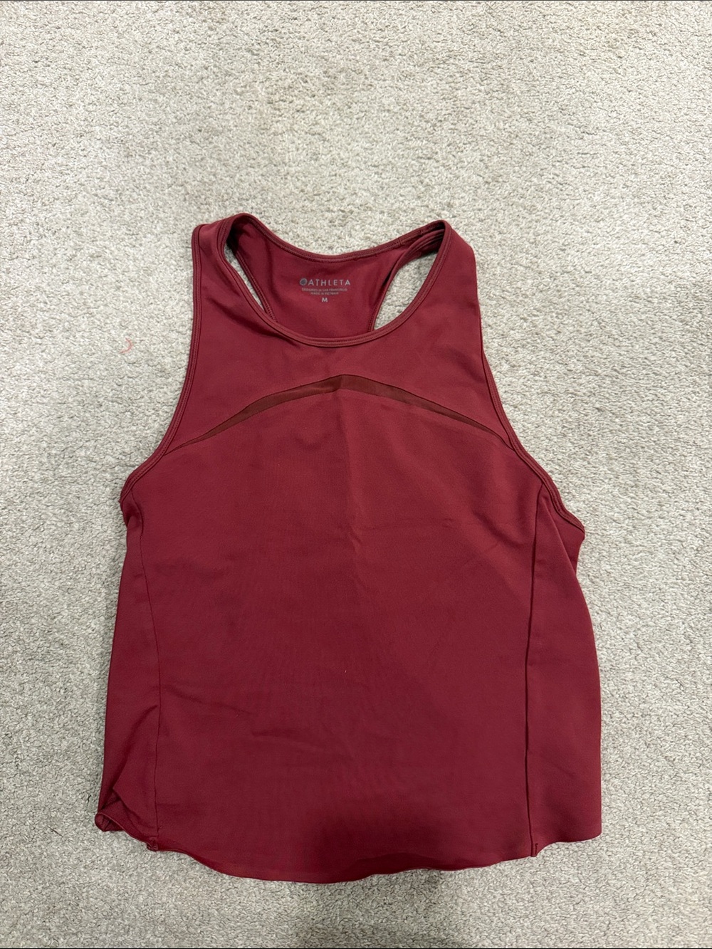 Athleta Burgundy High-Neck Racerback Tank